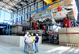 Монтаж 444 тонной турбины на электростанции