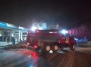 На АЗС в Новосибирске вспыхнул автомобиль