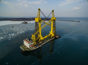 На судостроительный комплекс «Звезда» доставлено из Китая уникальное крановое оборудование