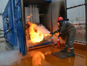 На Нововоронежской АЭС опробовали симулятор для отработки навыков тушения пожара в электроустановках