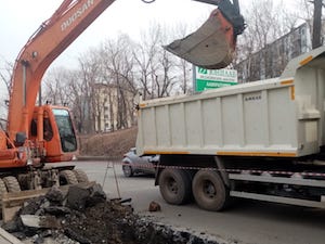 Во Владивостоке на месте строительства кабельной линии 35 кВ началось благоустройство территории