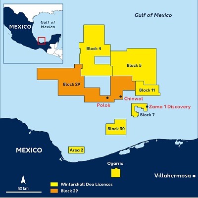 Wintershall Dea и партнеры открыли два месторождения нефти на шельфе Мексики