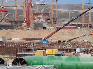 На стройплощадке турецкой АЭС «Аккую» бетонируют фундамент турбинного отделения