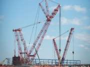 На стройплощадке Амурского ГПЗ установлен один из крупнейших кранов в мире
