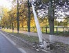 С начала года в Псковской области в результате ДТП было повреждено 135 опор ЛЭП