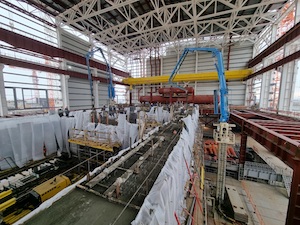 «Титан-2» забетонировал на стройплощадке Курской АЭС-2 верхнюю фундаментную плиту турбоагрегата