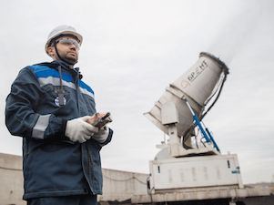 На шахте «Усковская» установлена мобильная установка пылеподавления