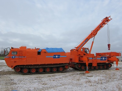 Уралвагонзавод создал кран-вездеход для ремонта ЛЭП на Крайнем Севере на базе транспортера «Витязь»