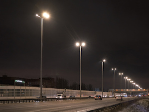 «Леснвет» заменил светильники на участке Пулковского шоссе