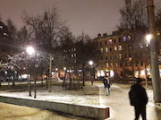 На территории Зеленинского сада в Петербурге появилось освещение