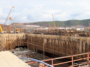 На стройплощадке АЭС «Аккую» сооружают фундамент насосной станции блока №1