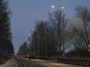 В Санкт-Петербурге по постоянной схеме подключено построенное освещение Ям-Ижорского шоссе